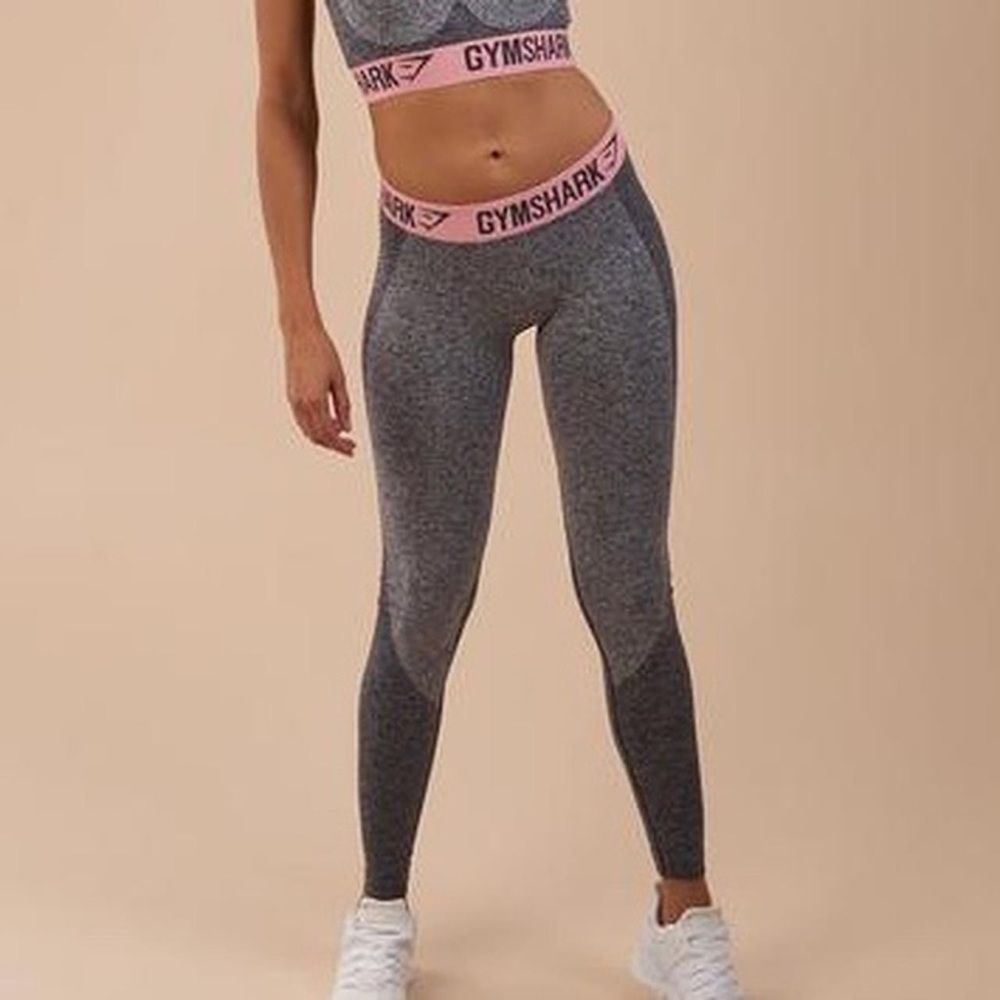 Gymshark Flex Leggings - Gray/ Light pink